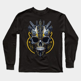 Mecha Skull S01 D11 Long Sleeve T-Shirt